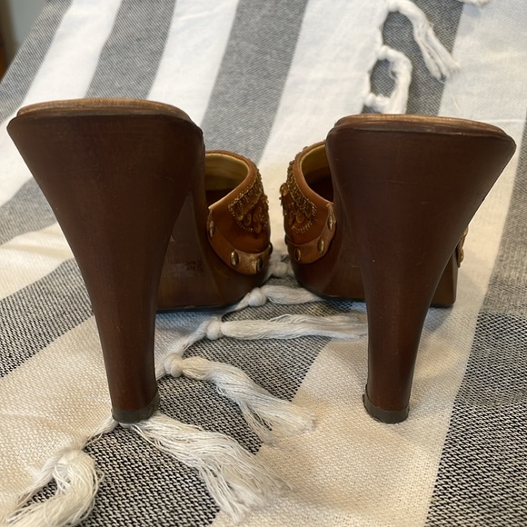 Vintage Y2K Bamboo SWING-12 Satin Beaded & Sequin Heels Clogs Size 6.5 - Picture 7 of 10